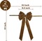 Brown Velvet Bows 6.5" x 15" Christmas Bows for Gift Wrapping Velvet Bows for Christmas Tree, Holiday Crafts, Wreath, Garland, Staircase, Home Outdoor Fall Christmas Decorations, 2 PCs